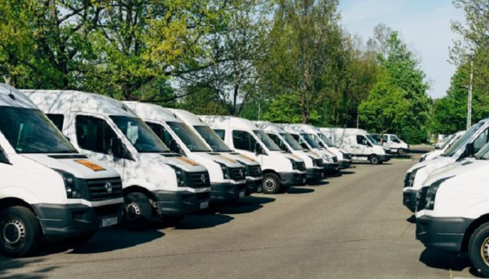 Busjes van Shuttle2 op een rij